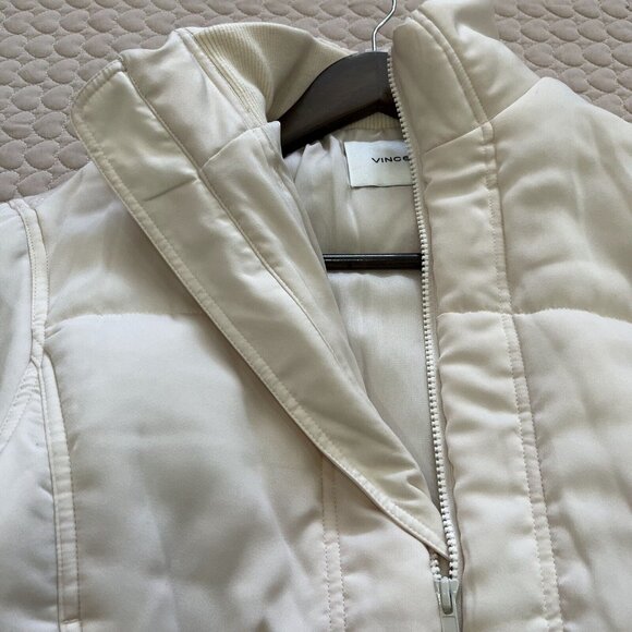 NWOT Vince Vince Soft Bomber Jacket In Chiffon - Size M Cream Ivory - Picture 7 of 13